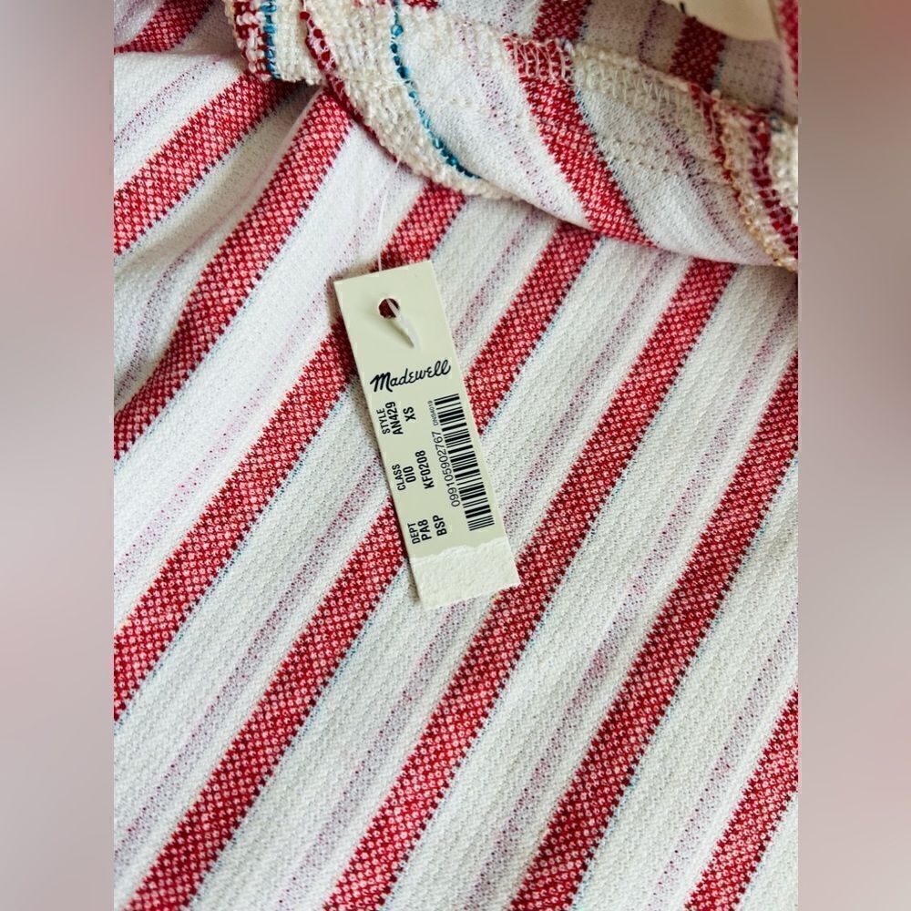 Madewell NWT Bouclé Stripe Cross-Back Tank Top Size XSmall style number AN429 - Picture 4 of 7